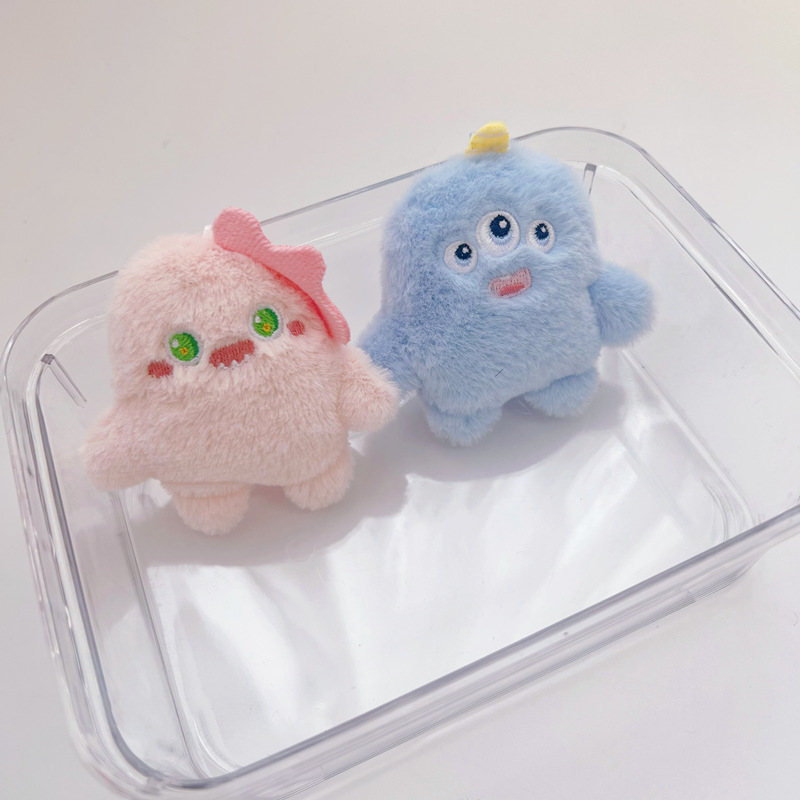 ins可爱卡通毛怪胸针毛绒小怪兽书包钥匙配饰玩偶diy围巾手工辅料详情5