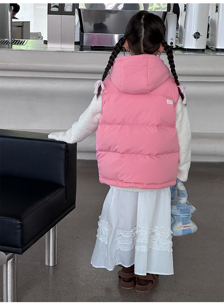 韩国童装儿童羽绒马甲秋装背心外穿男童女童幼儿园背心亲子装坎肩详情2