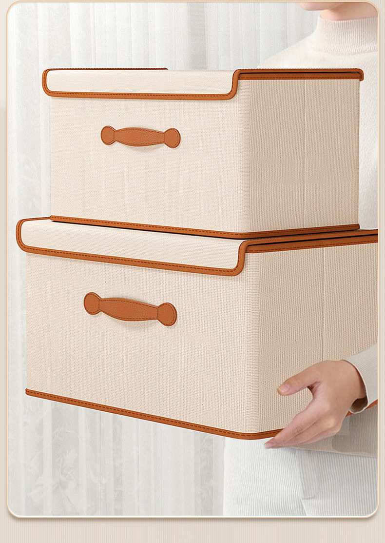 Large-capacity foldable clothing storage box, household dust-proof clothing and quilt organization and storage box with cover pic 8