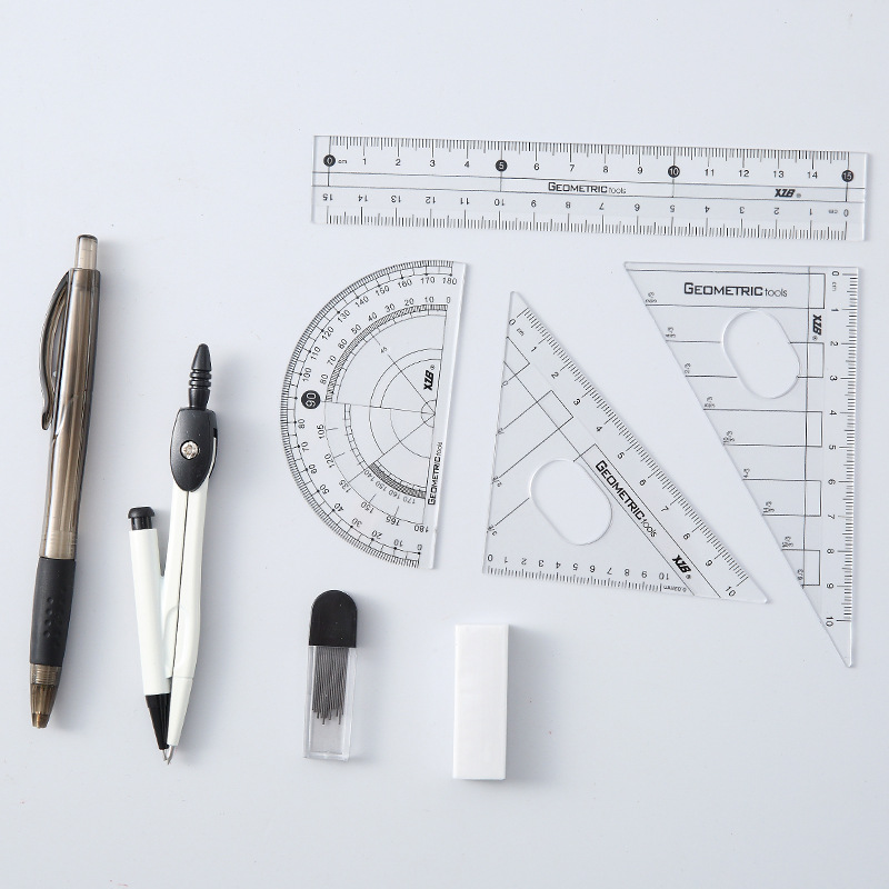厂家直销批发学中宝国潮来袭八件套圆规学生学习文具XZB-8806详情1