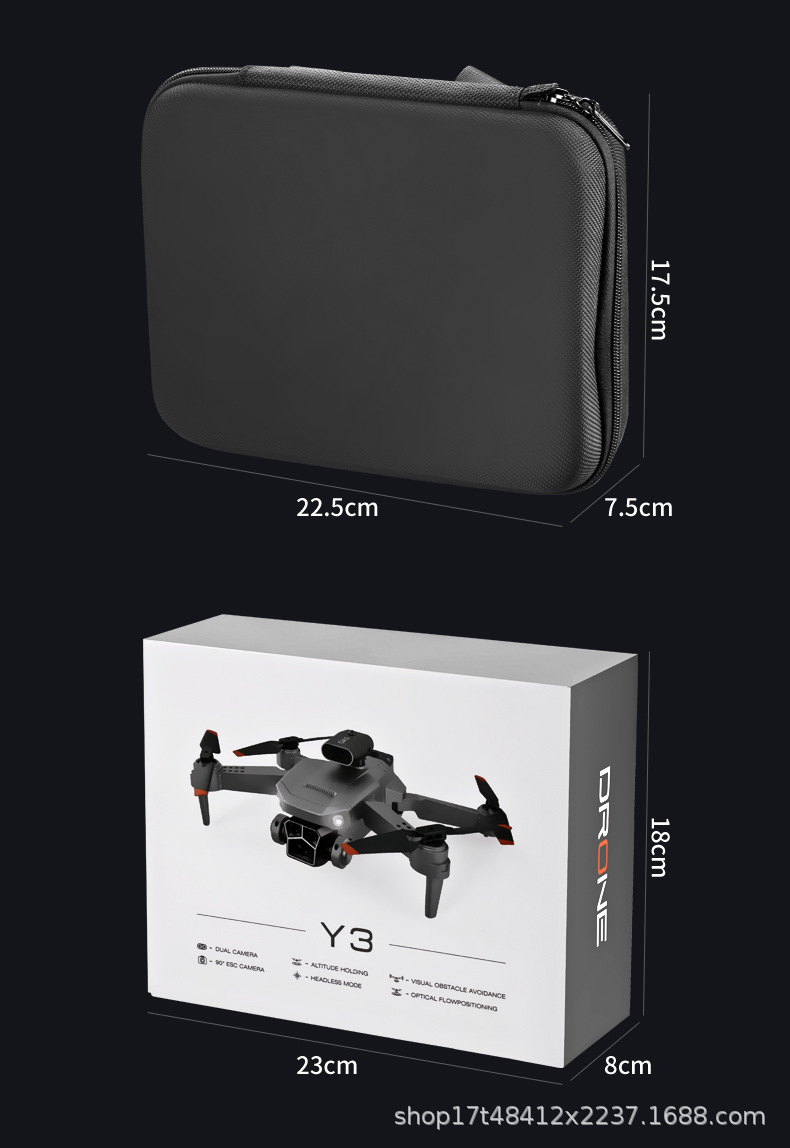 跨境新品Y3无人机8K高清双摄像航拍避障光流悬停遥控四轴飞行器详情14