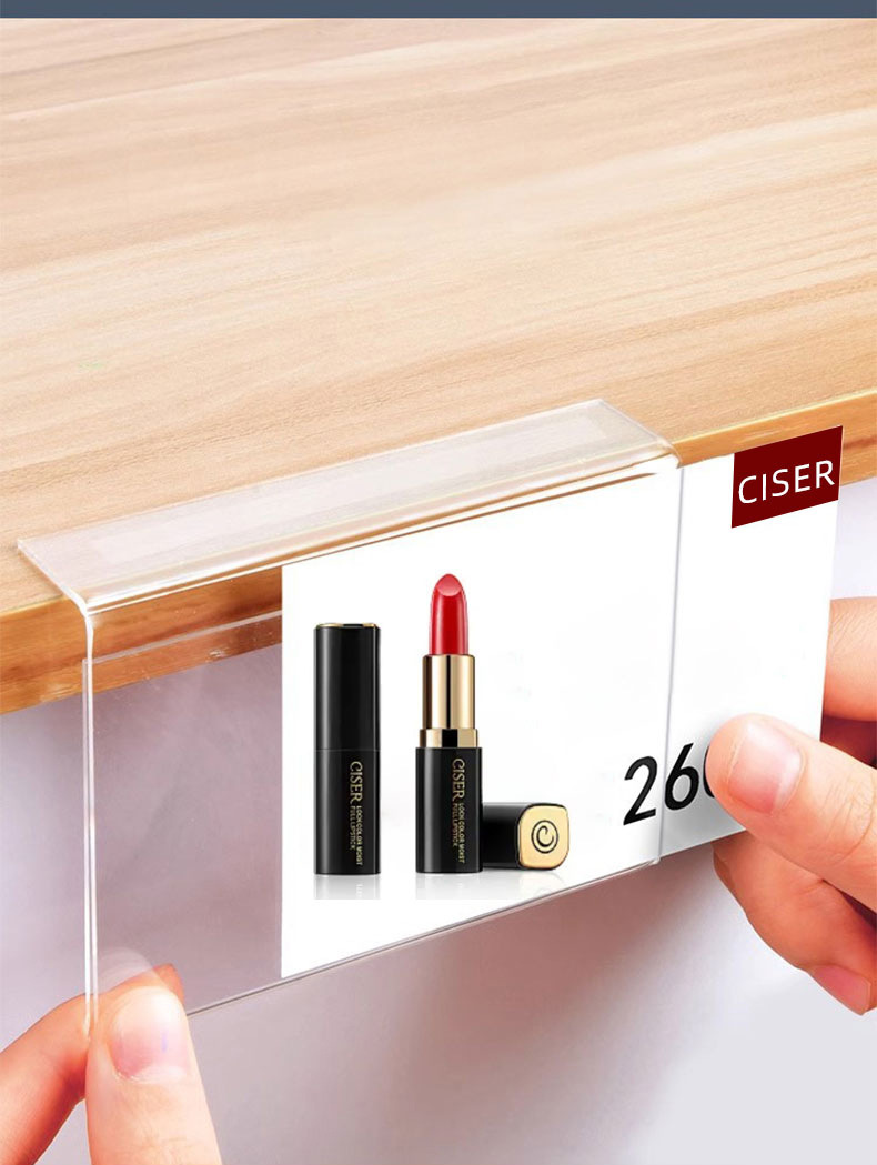 Price tag display board, L-shaped transparent desktop, acrylic table card, price tag, product price display board, customized store product description, display card, tea shop dish price tag, standing counter, sales floor, product identification bracket pic 16