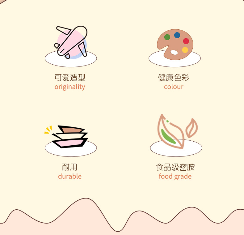 儿童卡通餐具食品级家用防摔交通工具小汽车飞机轮船形状创意餐盘详情4