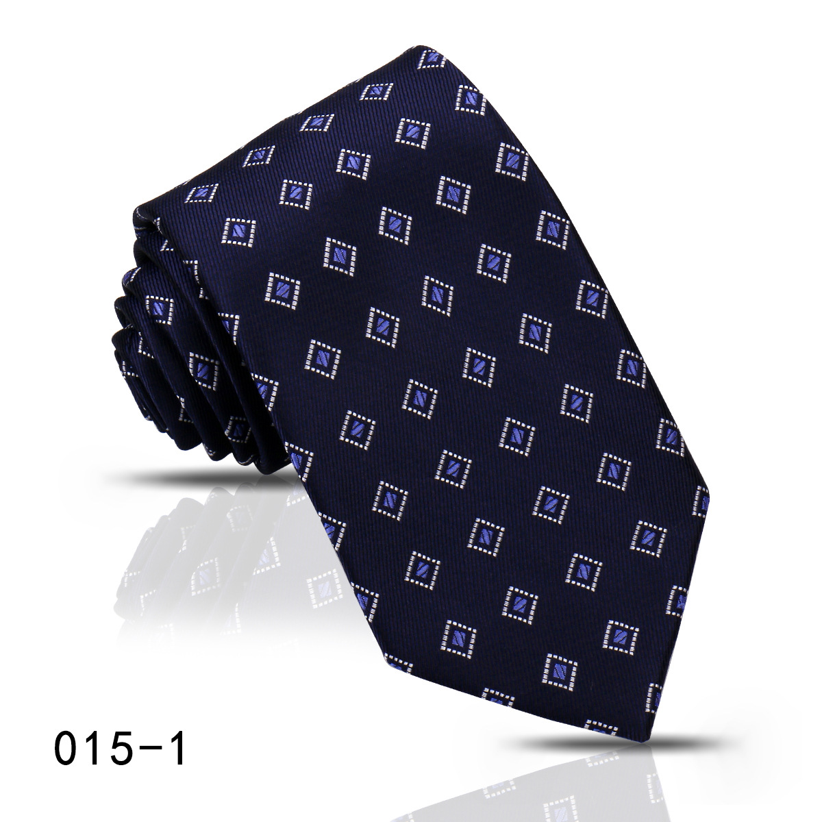 男士商务职业条纹领带8CM高级感蓝色藏青手打衬衣搭配嵊州现货详情45