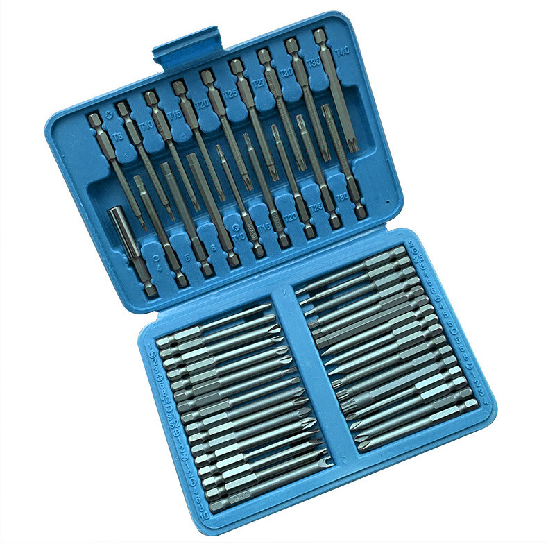 50PC加长批头接杆组套十字一字加长螺丝刀延长杆批头电钻组套工具详情4