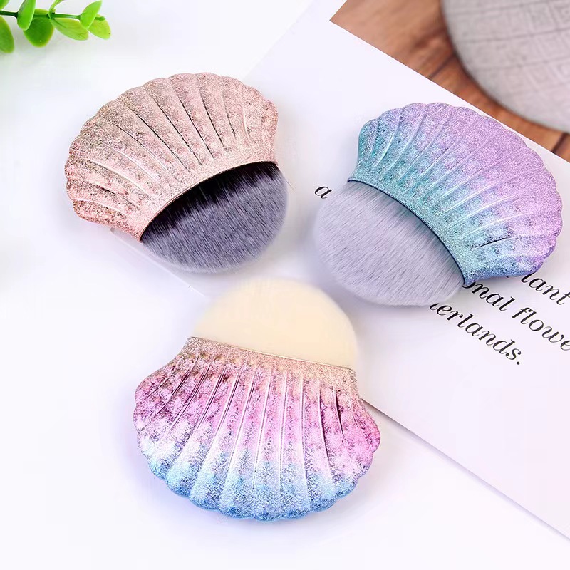 Flash powder shell makeup brush, portable large loose powder brush, soft bristle blush brush, high appearance level beauty tool for Internet celebrities, factory customizable pic 5