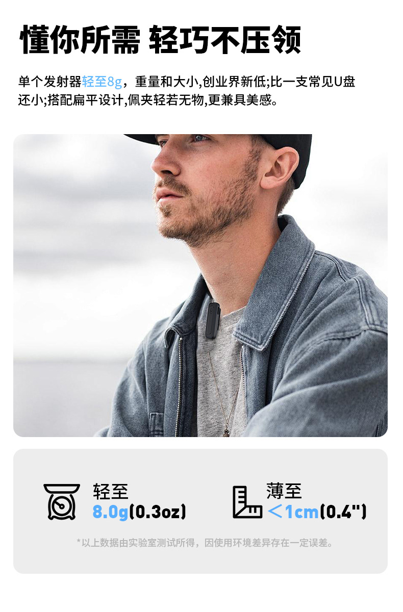 新款M6无线领夹麦克风AI降噪混响直播专用话筒收音麦克风视频vlog详情15