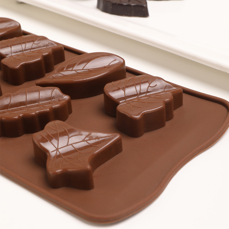 DIY chocolate baking mold texture maple leaf cake decorative insert rose, high-temperature resistant and easy to demold pic 2