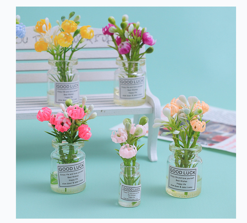 多彩鲜花花瓶夜光手工diy饰品配件奶油胶树脂小配件材料包批发详情35