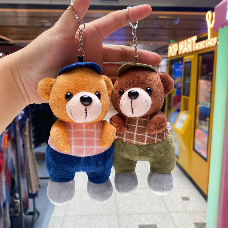 Wow, super cute workwear bear figurines, small dolls, pendants, bags, decorations, festival gifts, and fine claw machine dolls pic 9