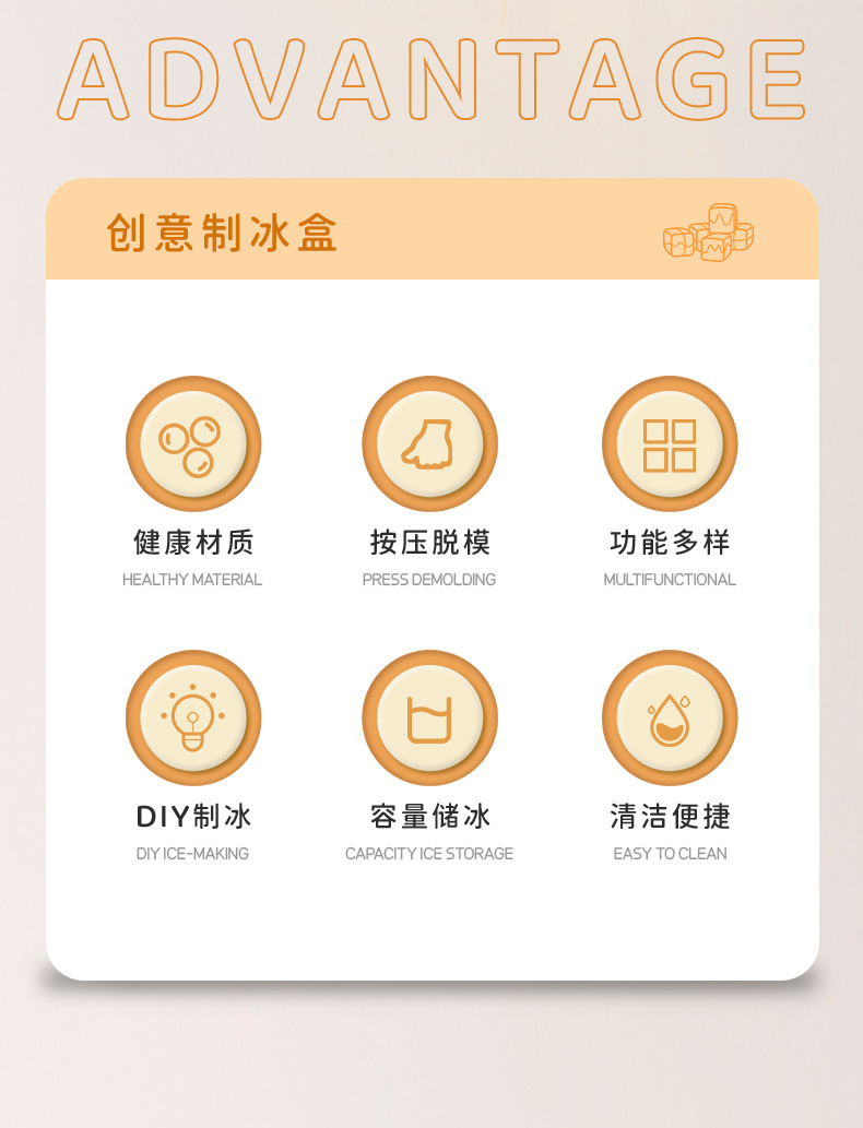 冰块模具冰格家用储冰盒带盖一键大容量一键脱冰制冰盒冰模详情1