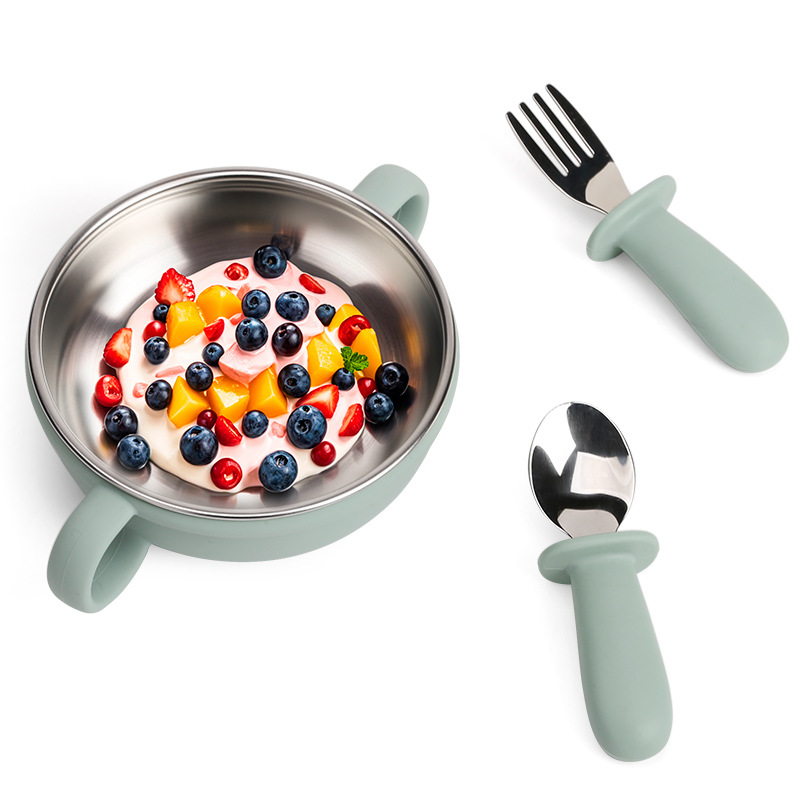 304不锈钢儿童保温碗宝宝吃饭碗喂养餐具双层硅胶防烫防摔辅食碗详情26