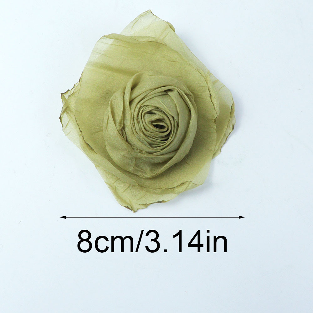 玫瑰花苞烧边花巴洛克颓废风手工布艺纱花服饰头饰辅料配件批发详情2