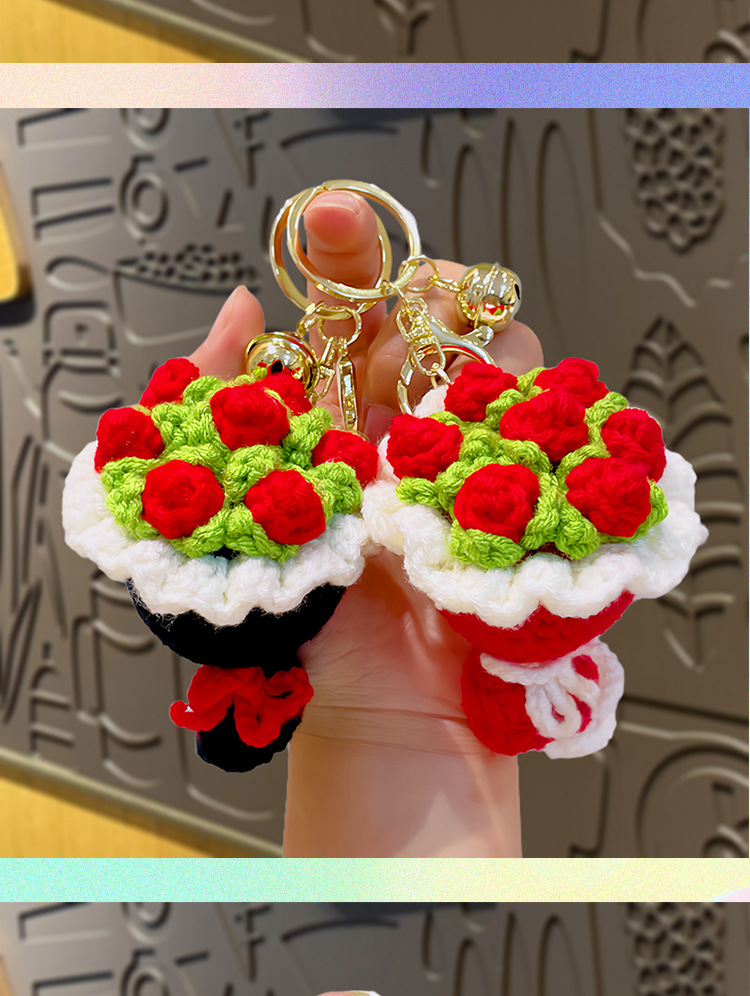 手工钩织成品diy小饰品钥匙扣挂件创意小礼品挂饰摆摊小商品批发详情10