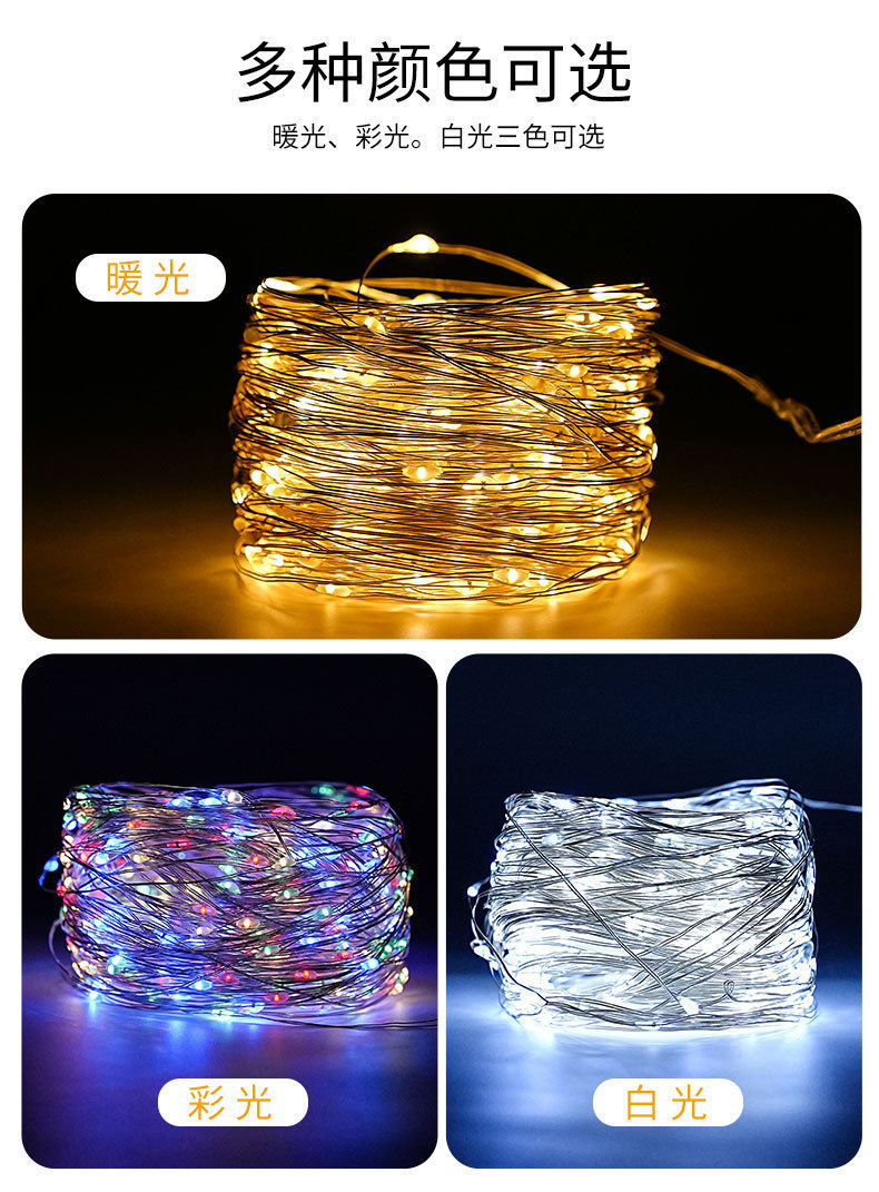 Cross-border led white box light string l Christmas decorative color light 1-meter, 2-meter, 3-meter, 5-meter light string pic 2