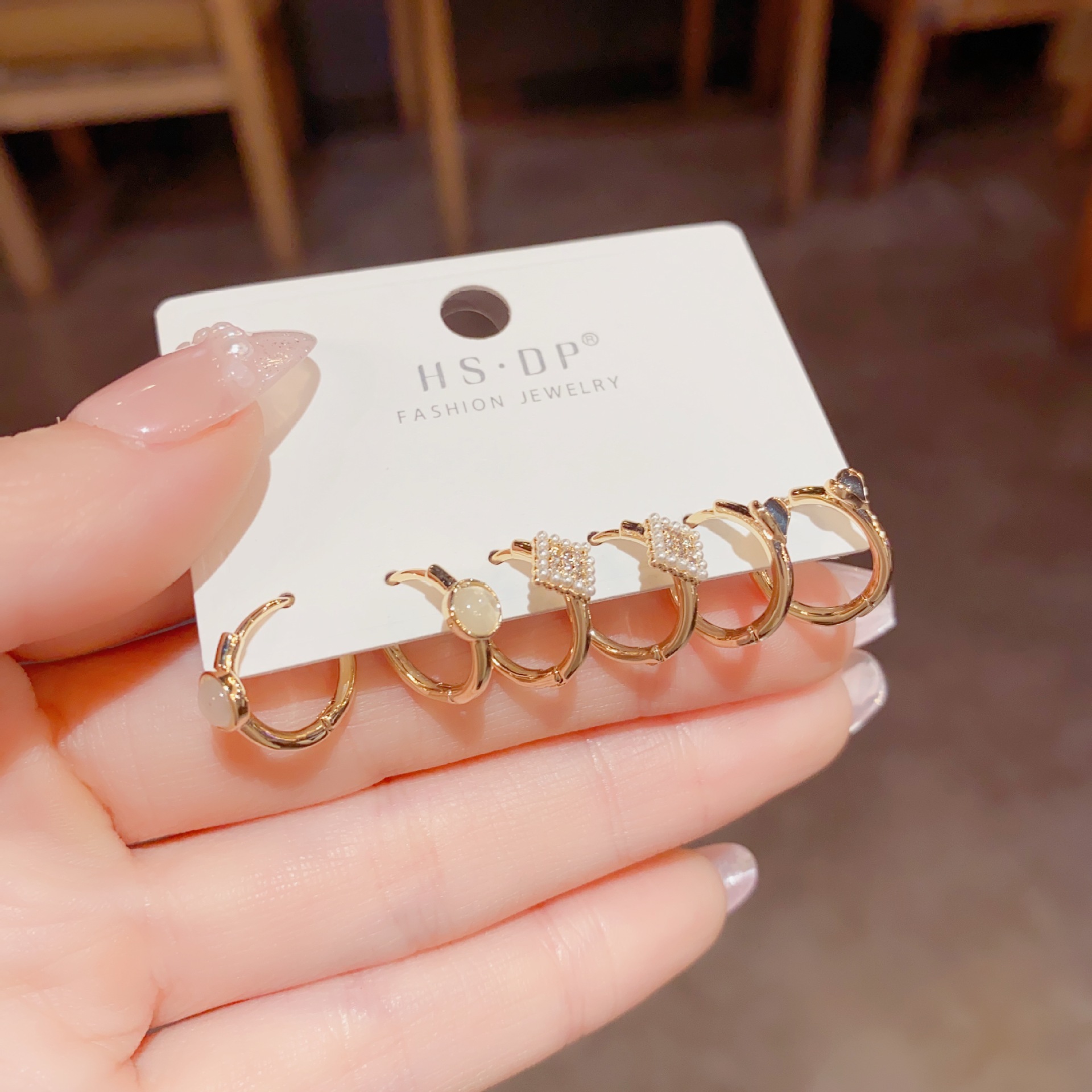 韩式ins森系时尚圈圈耳扣组合套装耳环百搭气质个性潮流网红耳饰详情8