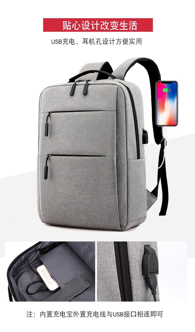 Cross-border 2026 New Business backpack, usb charging Schoolbag, travel waterproof laptop bag, backpack pic 8