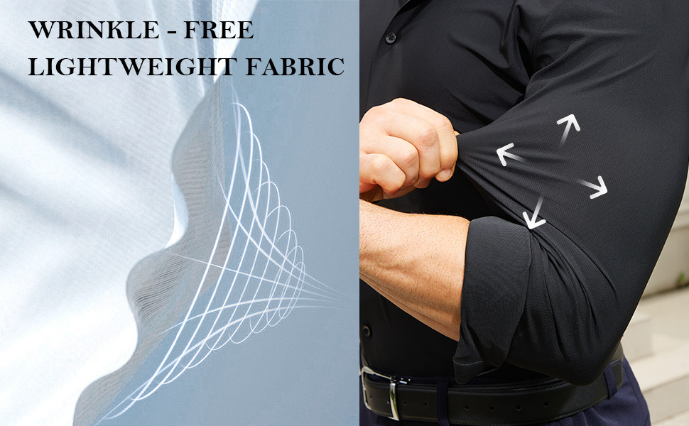 【无痕高弹】跨境四面弹力衬衫男免烫抗皱男士衬衣欧码男装外贸爆详情6