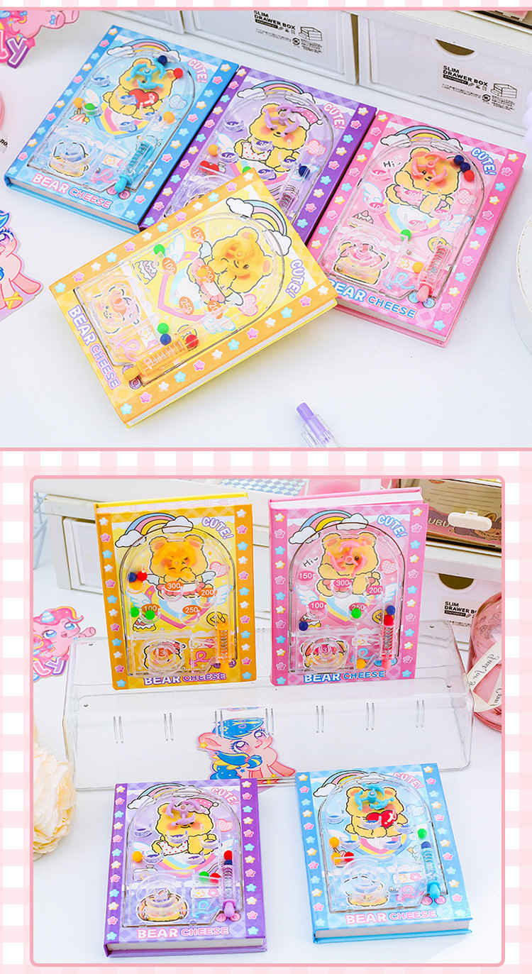 芝士小熊弹珠玩乐本卡通可爱小熊创意笔记书趣味儿童彩色手账本详情6