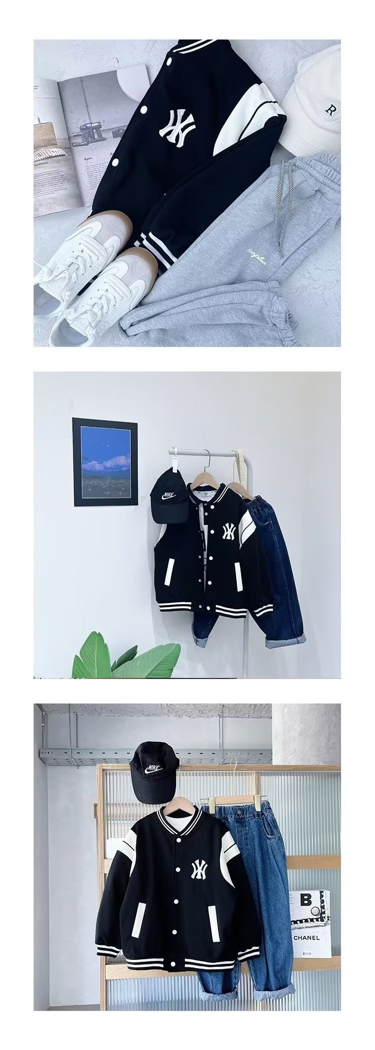 童装男童棒球服外套秋冬季新款时髦儿童春装运动夹克中大童上衣潮详情3
