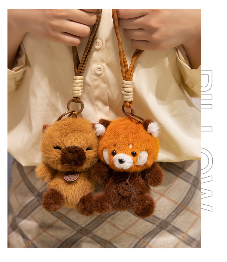 可爱香墩墩小动物公仔挂件带香味萌宠毛绒玩具包包挂饰玩偶礼物详情15