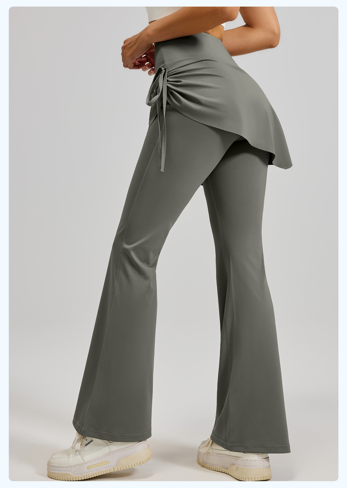 New wrinkled flared skirt pants, two sets of high-waisted, hip-lifting, slightly flared yoga pants for women pic 24