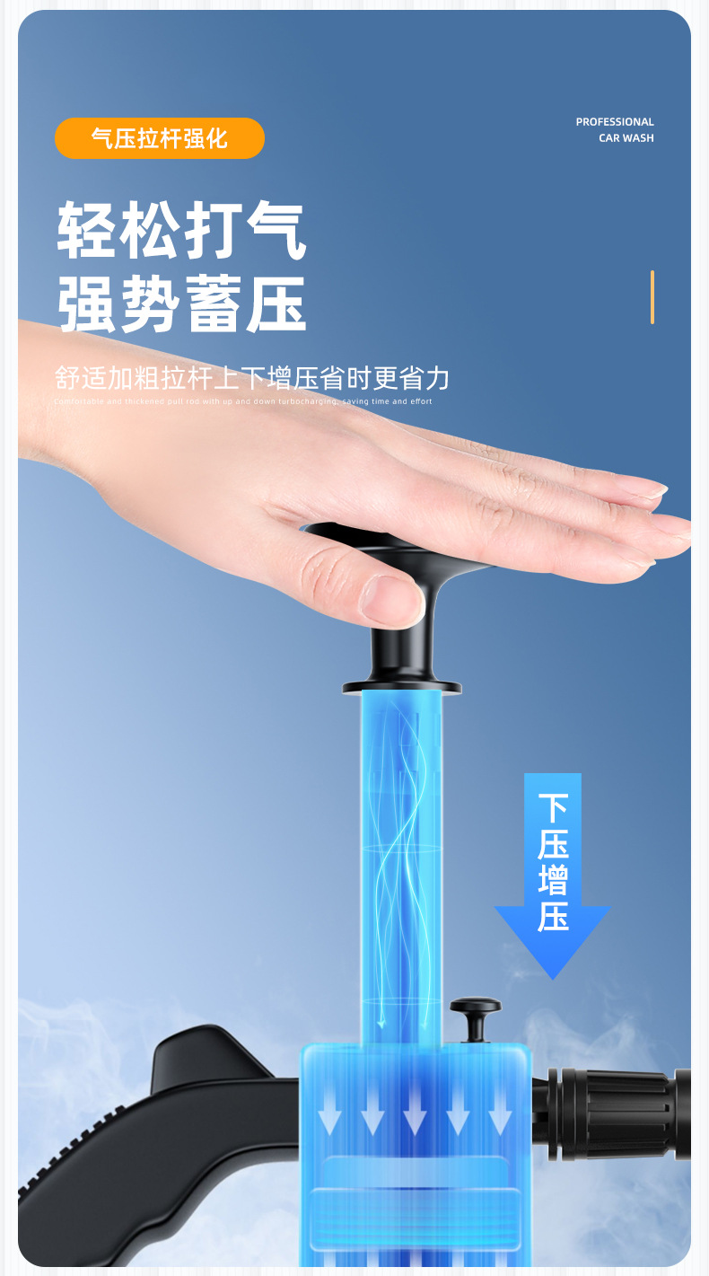 洗车喷壶泡沫浇水壶园艺喷洒水壶高压气压式喷雾器小型消毒喷雾瓶详情8