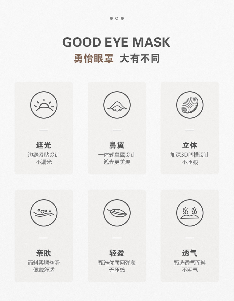 新款3d眼罩立体遮光回弹记忆棉睡眠遮光不压眼航空护眼罩午睡批发详情4