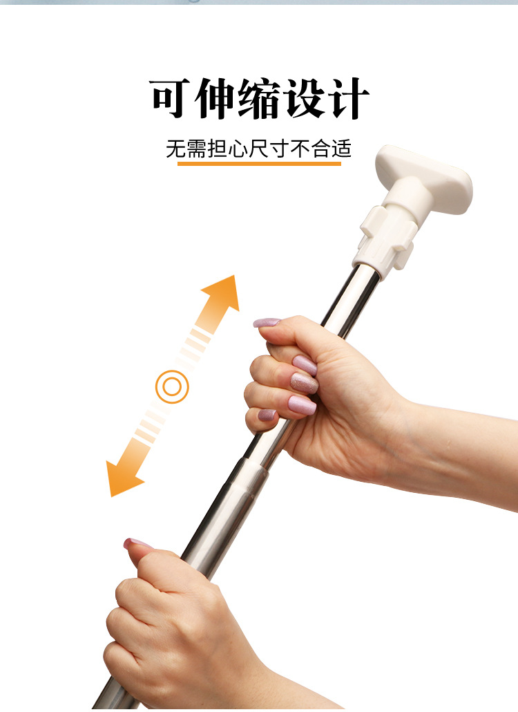 卫生间浴帘防水防霉peva浴帘杆套装免打孔洗手间隔断浴室窗帘子详情7