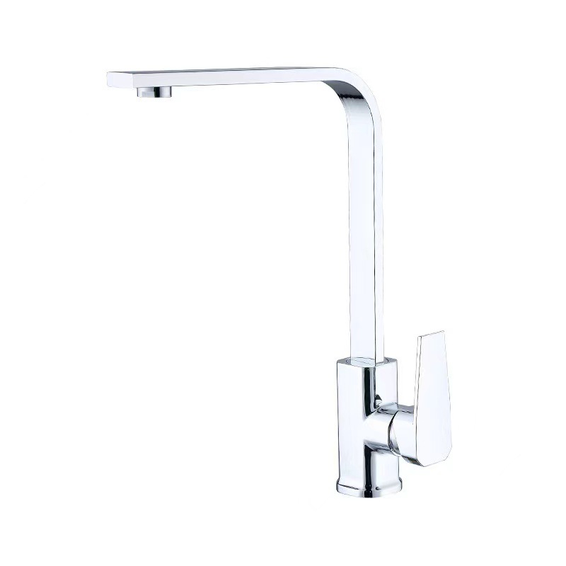 Cross-border square seven-shaped flat tube kitchen faucet, mini square tube cold and hot kitchen sink faucet pic 4