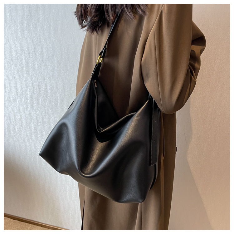 2025新款女包大容量包包斜跨单肩包包学生上课复古时尚单肩托特包详情25