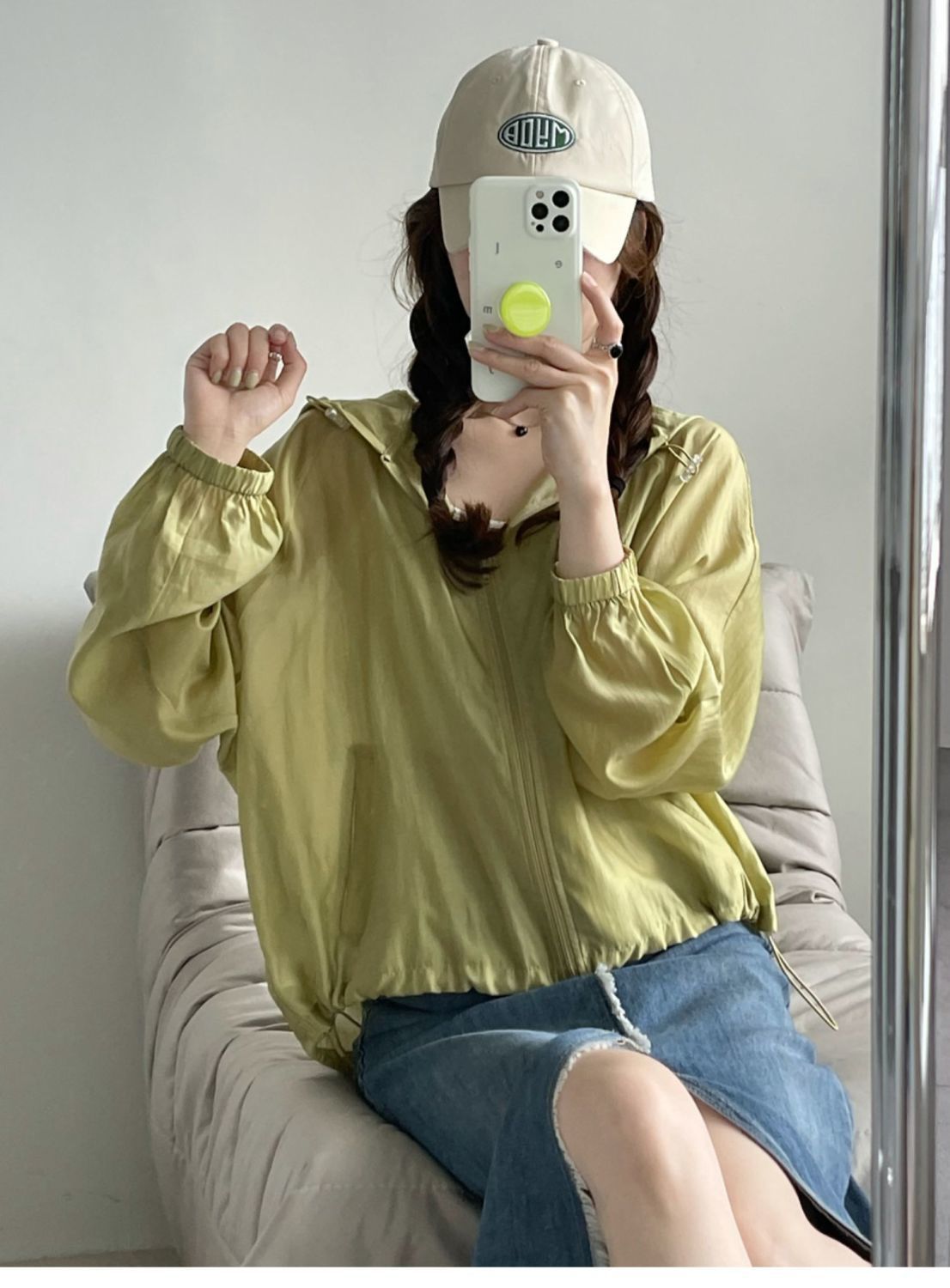 天丝连帽防晒衣女夏季薄款户外透气百搭防晒服oversize蝙蝠袖上衣详情6