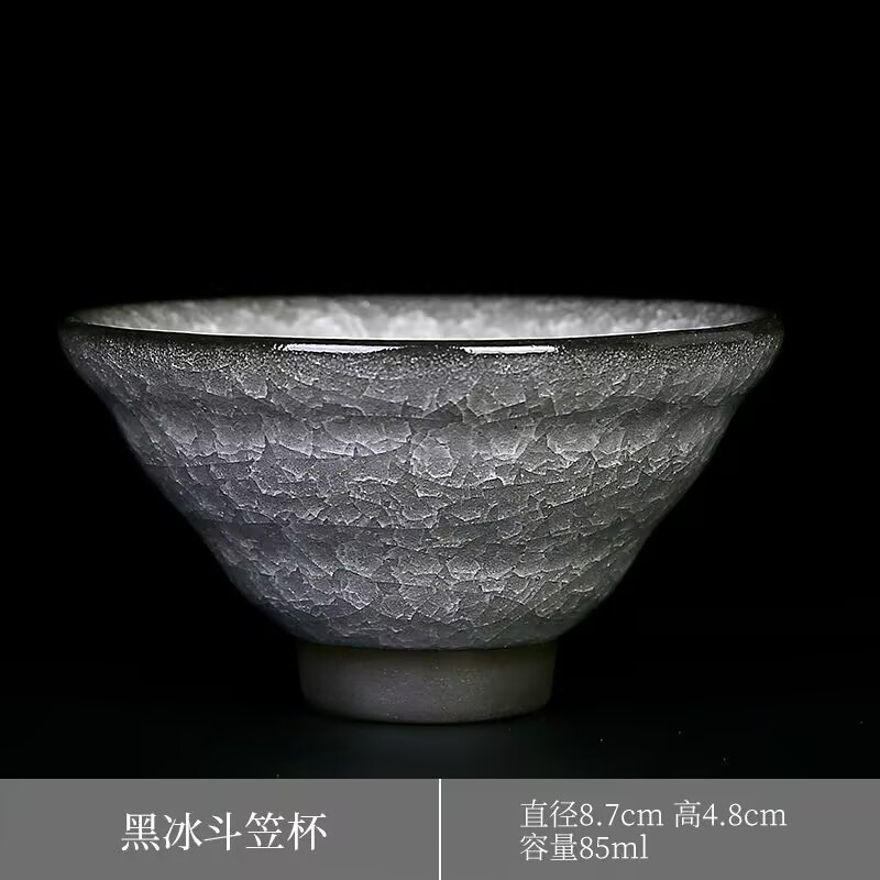 冰花主人杯单杯高档情侣一对功夫茶杯男士品茗杯子冰裂纹陶瓷茶盏详情7