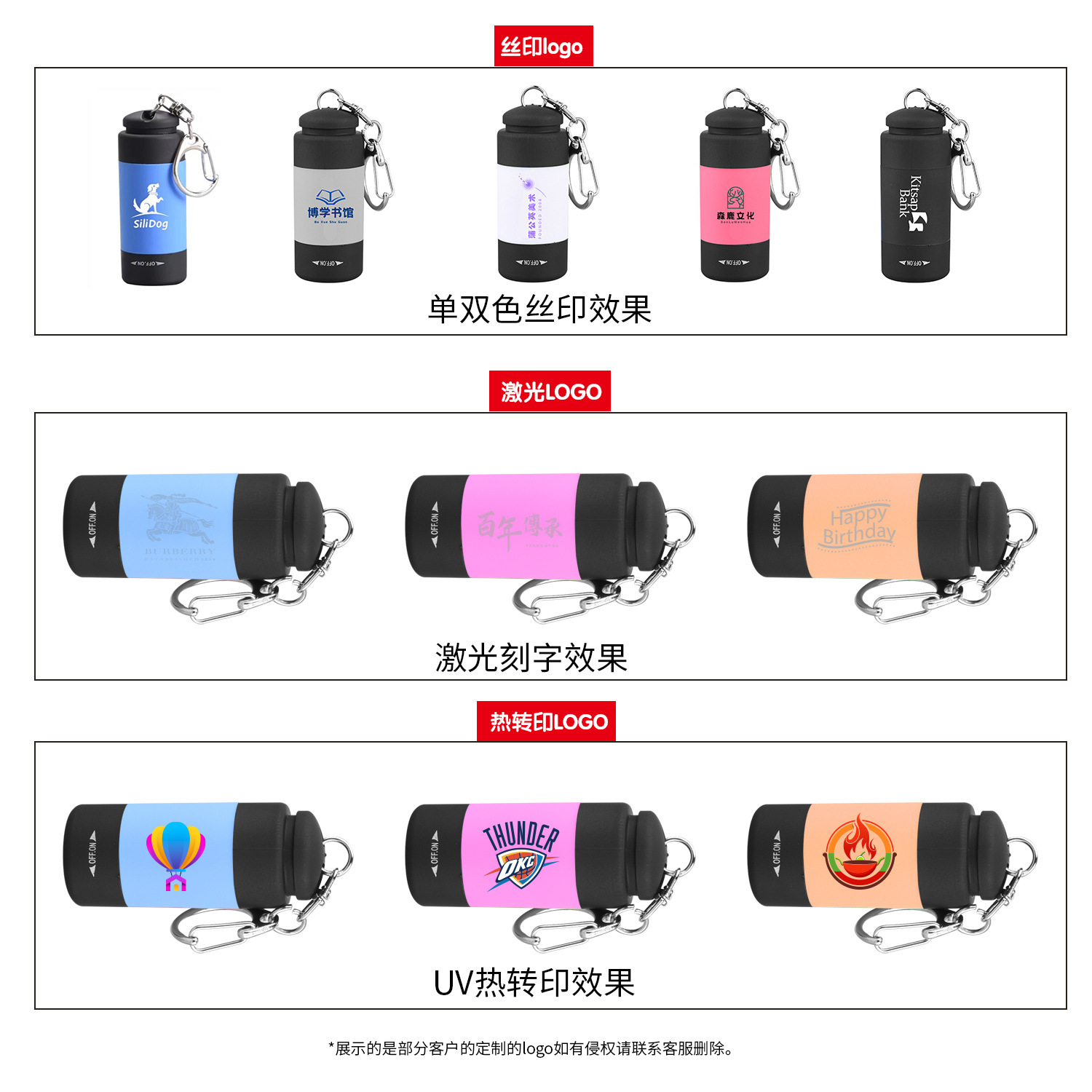 现货直批迷你手电筒USB充电led户外小钥匙扣灯便捷式塑料手电灯详情7