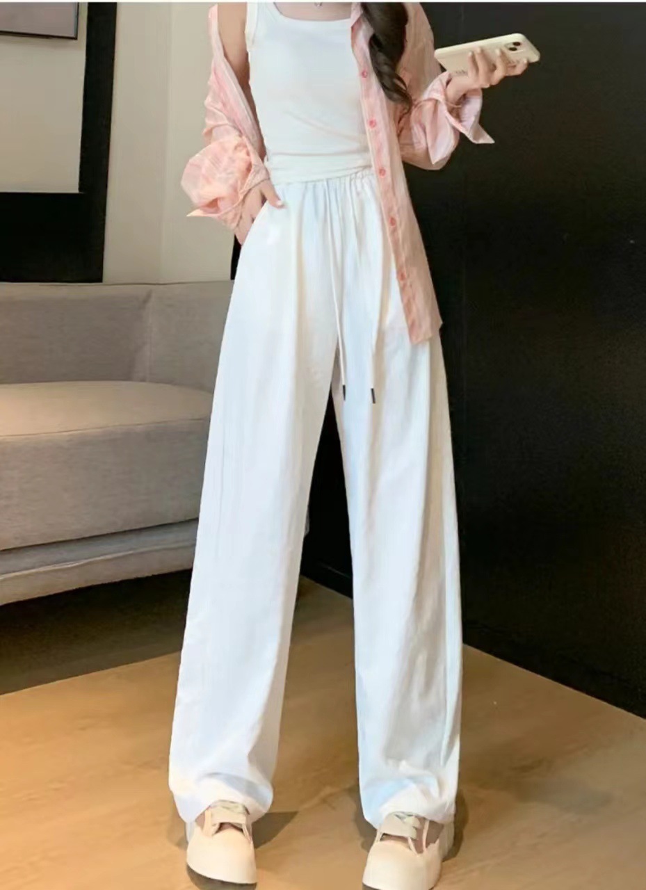 弯刀裤阔腿裤女夏季薄款高腰垂感宽松小个子休闲直筒显瘦拖地裤子详情8