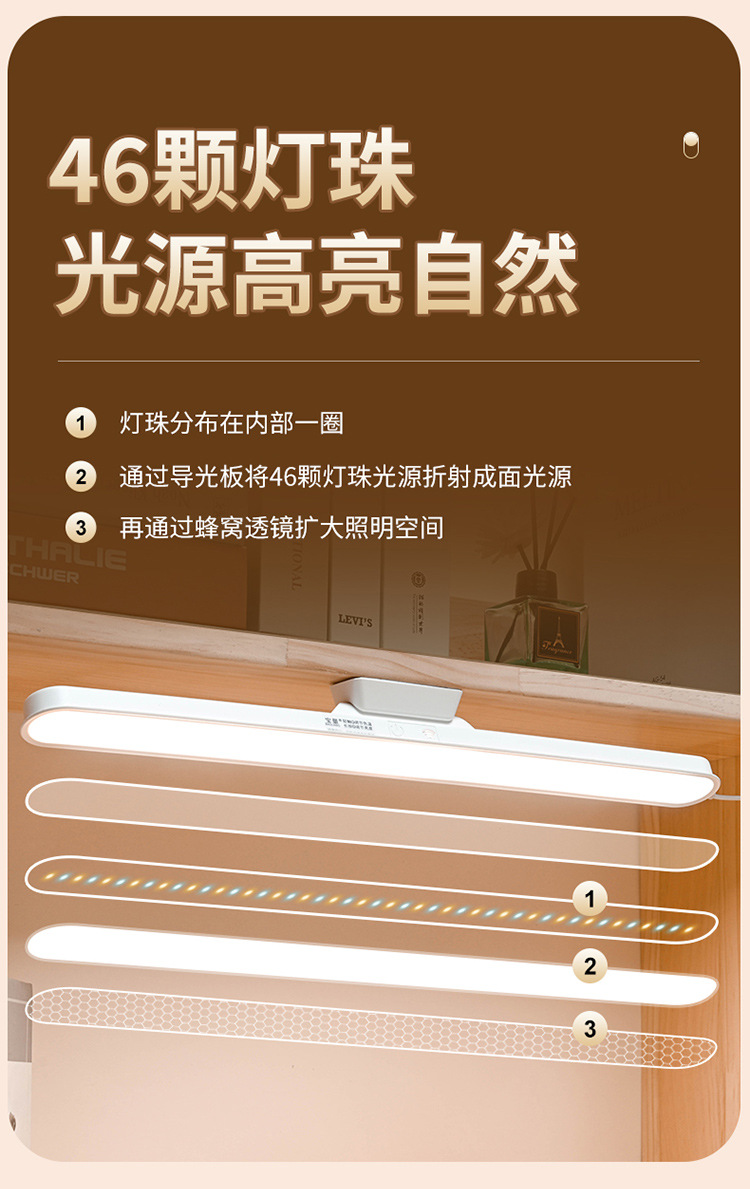 led护眼台灯宿舍学习专用床头酷毙灯学生寝室卧室阅读夜灯详情7