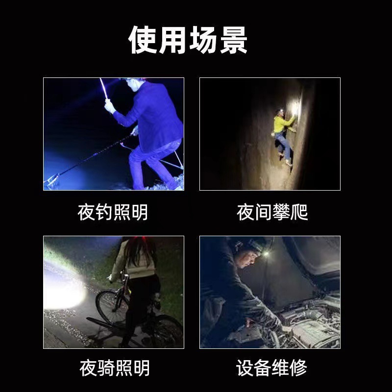 强光头灯可充电超亮远射户外头戴式矿灯野外特种兵照明灯夜五头灯详情5