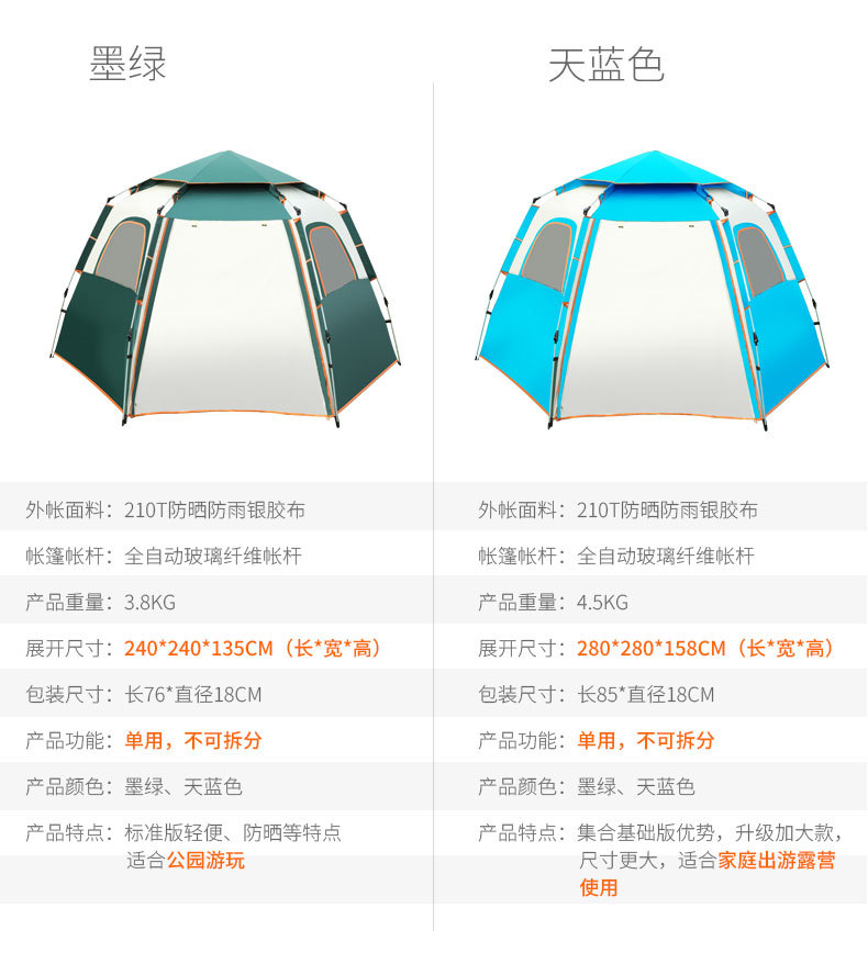 天幕户外出游休闲系列帐篷露营充气帐篷详情7