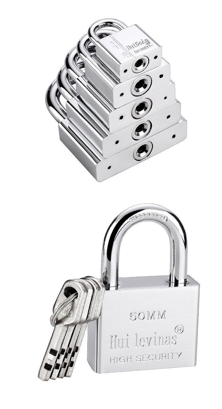 Stainless steel padlock, household waterproof and rust-proof door lock, anti-theft lock head, outdoor lock, door anti-picking, warehouse lock pic 9