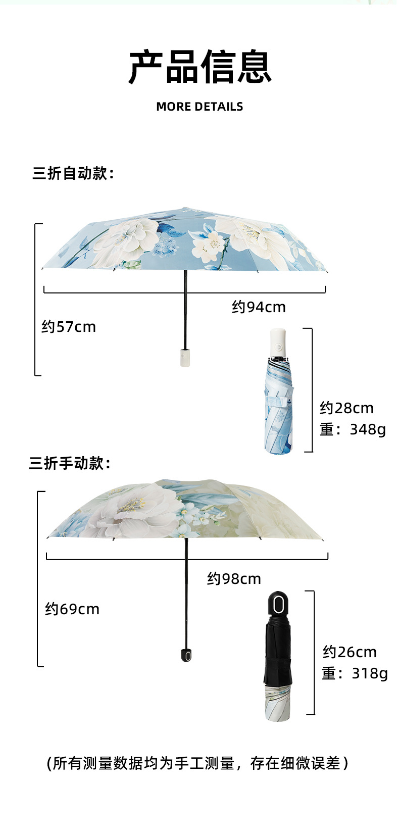 三折雨伞黑胶国风牡丹防晒伞防紫外线晴雨伞太阳伞折叠伞厂家批发详情15