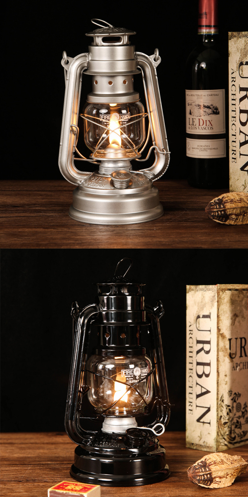 276 Firehand brand lantern, outdoor kerosene lamp, German retro camping tent, atmosphere lighting flashlight pic 4