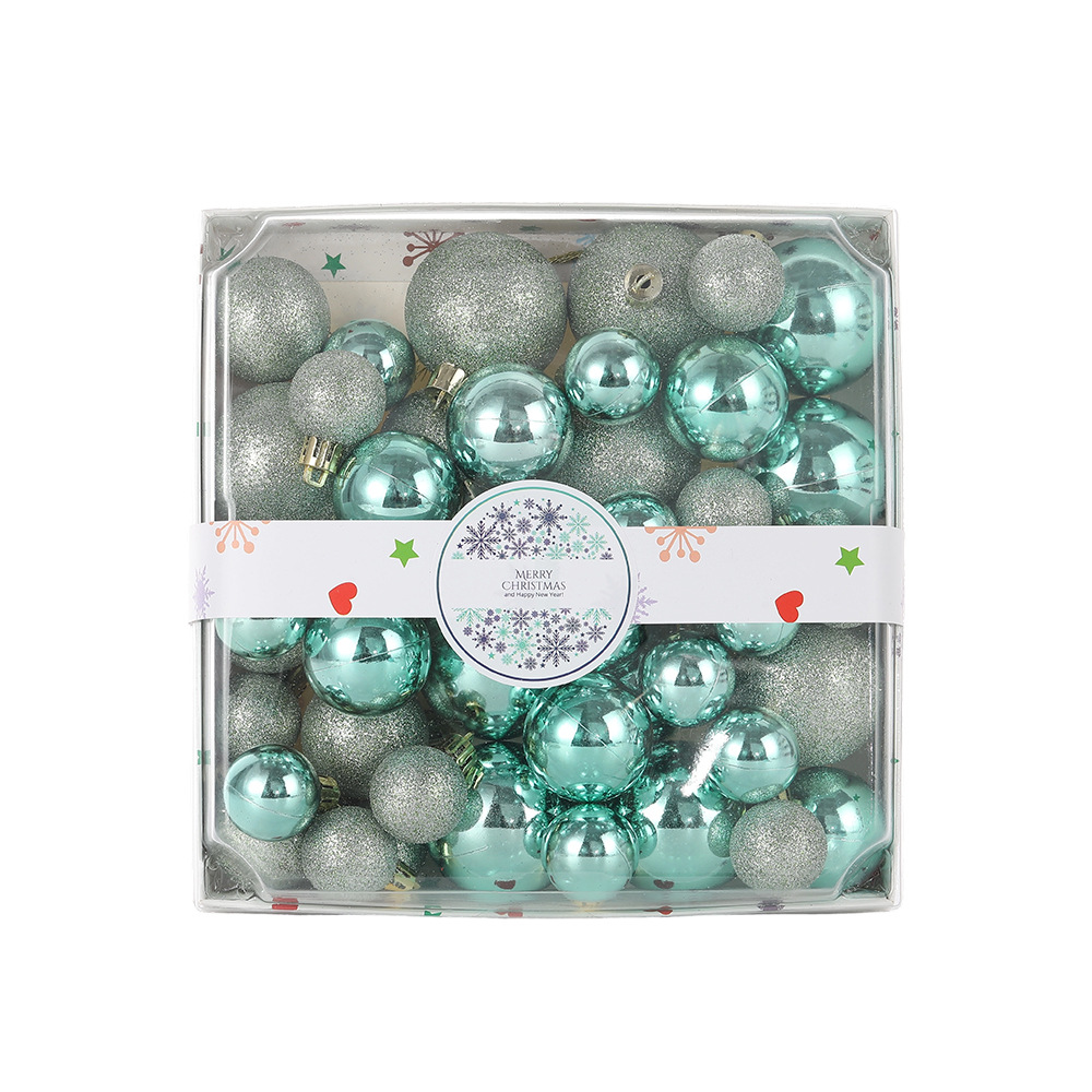 En stock al por mayor bola de navidad caja de regalo set árbol de navidad decoración colgante galvanoplastia brillante bola de polvo de brillo juego de decoraciones de fiesta pic 6