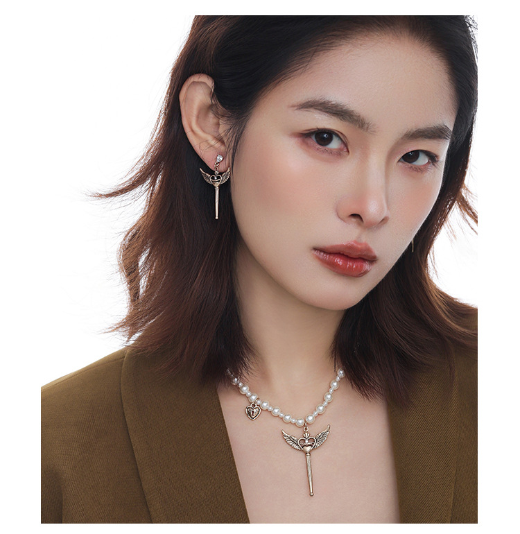 丘比特之翼系列耳环原创设计感精致时尚复古高级感独特百搭耳饰女详情9