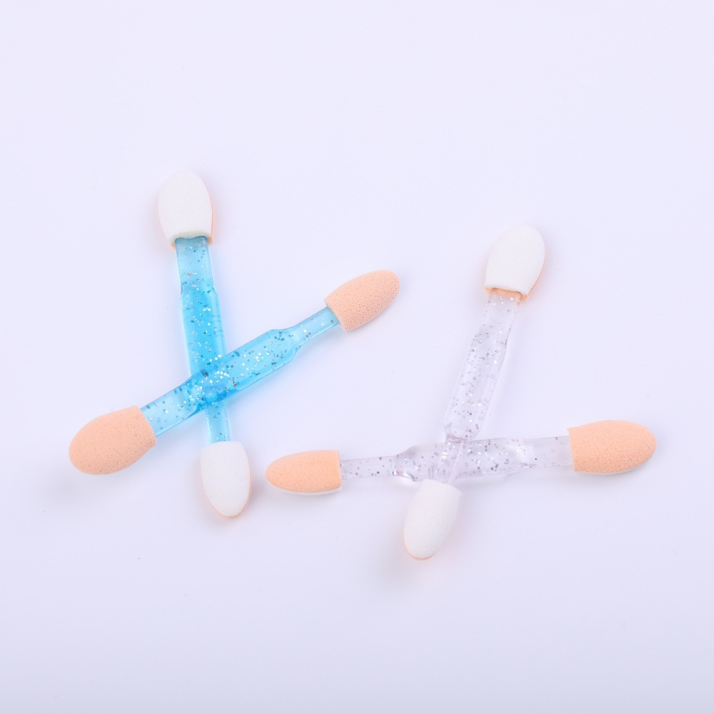 一次性眼影棒乳胶彩葱粉杆双头迷你眼影刷便携黑色美妆工具批发详情6