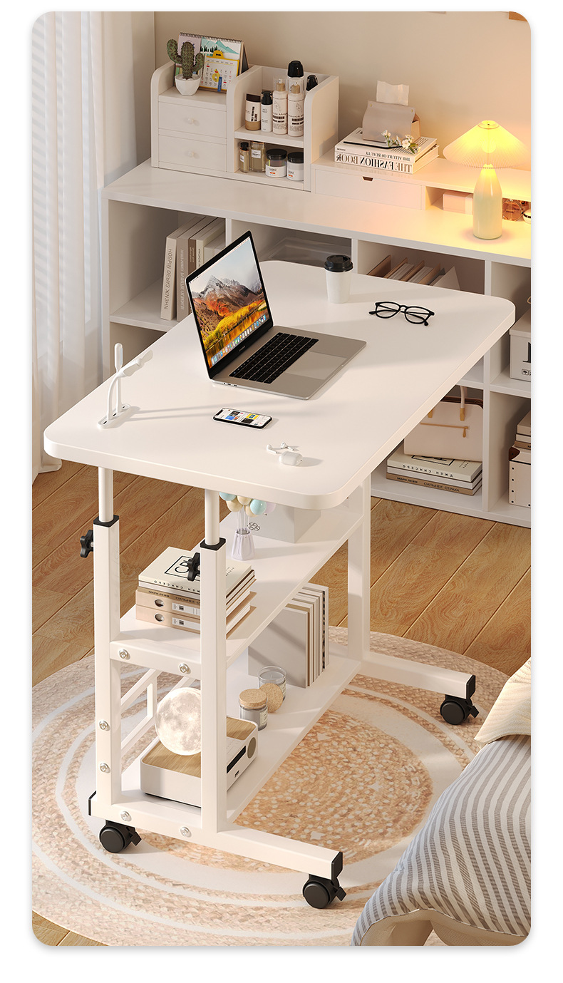 Bedside table, simple and portable small table, bedroom home student desk, simple height-adjustable dormitory lazy computer desk pic 12
