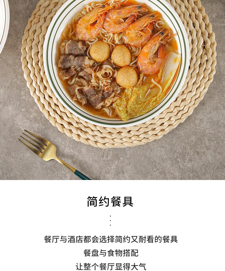 Melamine tableware, ramen bowls, commercial creative bamboo hat bowls, imitation porcelain plastic beef noodle soup bowls, rice noodle bowls, spicy hot pot large bowls pic 3