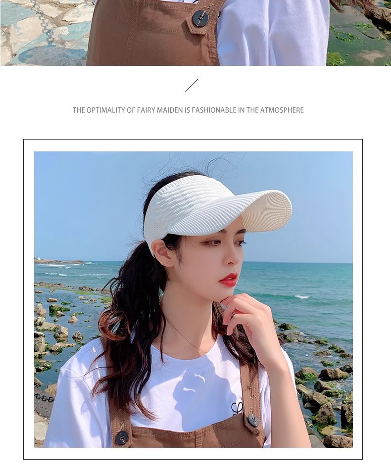 Summer sun hat for women, 2025 new style running sun protection cap, wide-brimmed sports cap, spring and autumn open-top sun hat pic 17