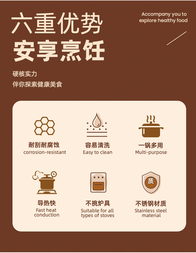 The popular Yiwu Middle East Golden Double-ear snow flat pot with steamer is a single-person pot that can cook Korean-style instant noodles pic 2