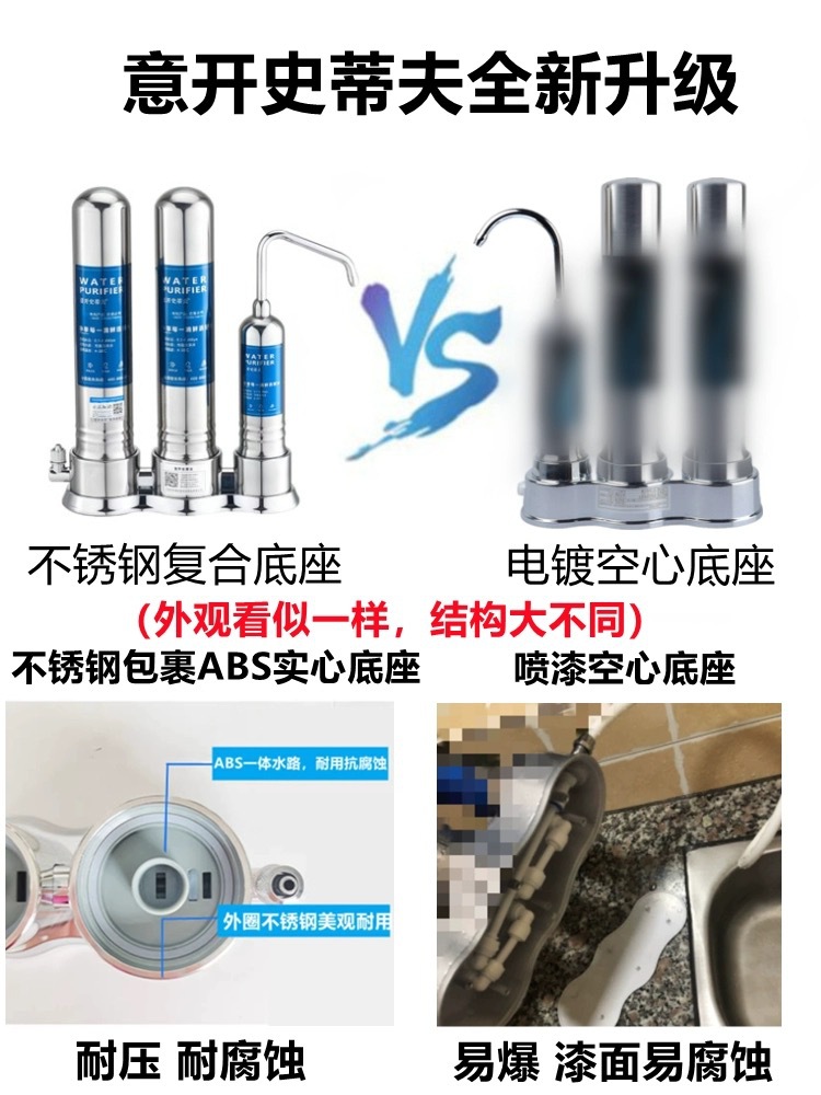 Yikai Steve household kitchen filter stainless steel countertop direct drinking water machine, water purifier, tap water faucet filter pic 2