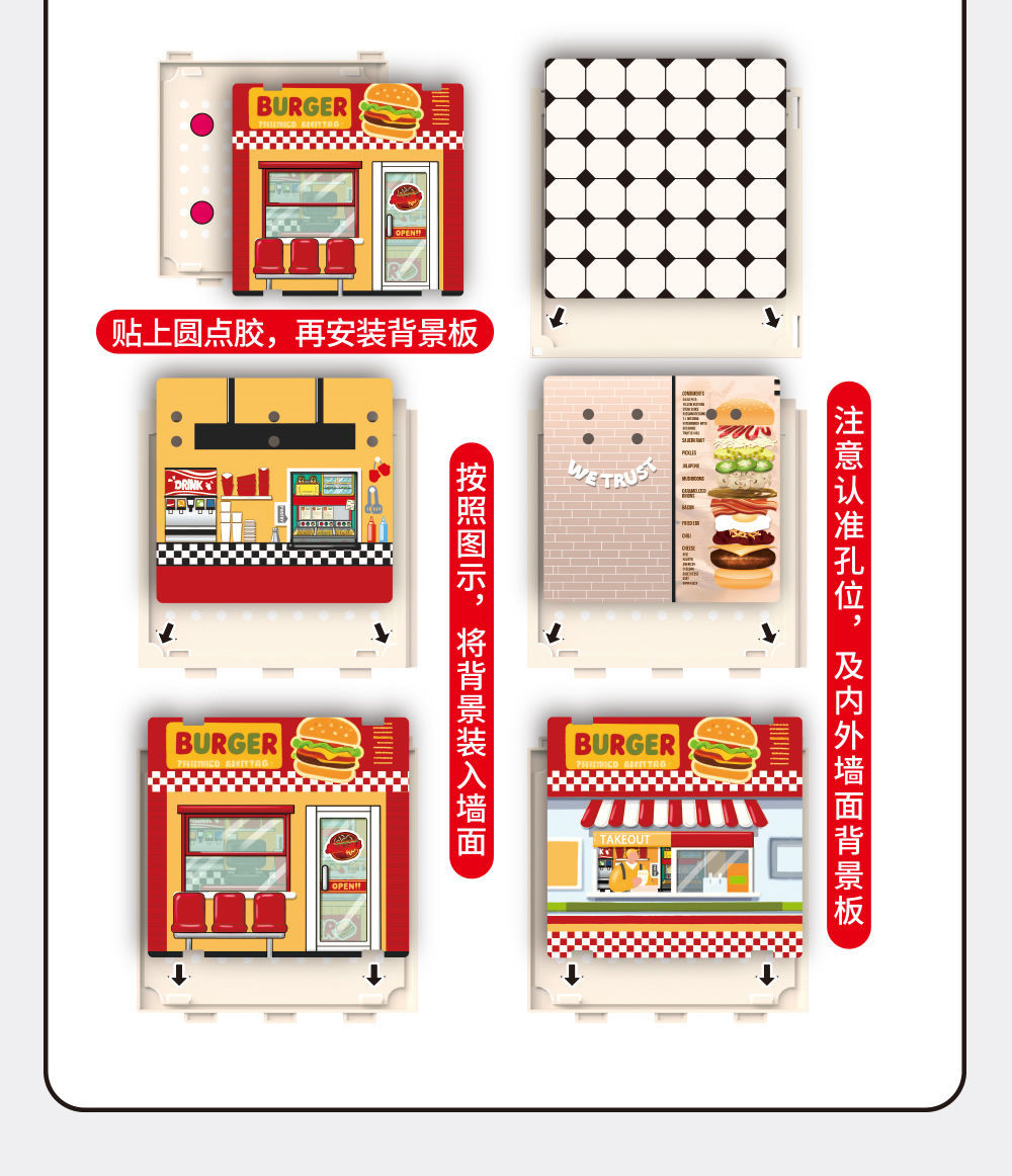 趣味DIY微景3D立体拼装仿真灯光卧室书房模型儿童玩具过家家餐厨具玩具详情3